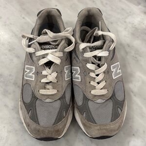 New Balance 998 Gray and White Athletic Shoes